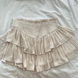 Layered skirt with built in shorts
